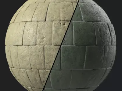 Stone Wall Materials 55- By Sbsar Pbr 4k Seamless Texture