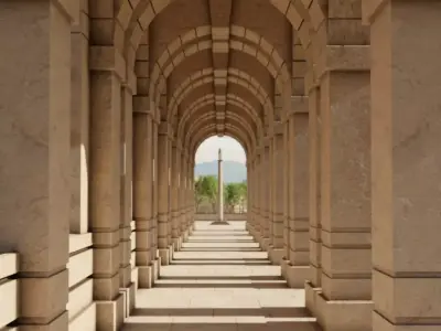 Classical Corridor  Free 3D model