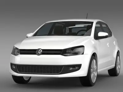 Volkswagen Polo BiFuel 5d 2010-2013  3D model