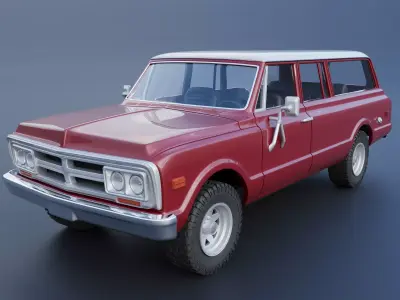 GMC Suburban 1972  3D print model