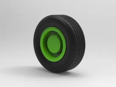 STL printable CLASSIC WHEELS Tire and Rim 3D print model