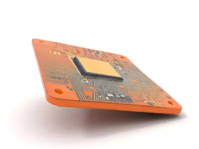 Copper Circuit Board model pack Low-poly 3D model