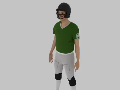 American Football Player  Low-poly 3D model purchase