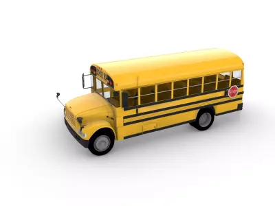 Yellow School Bus 3D model