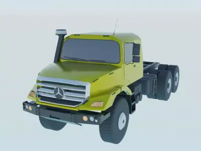 Mercedes Benz Zetros Low-poly 3D model