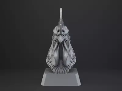 Rooster Bust - Animal Figurine 3D print model
