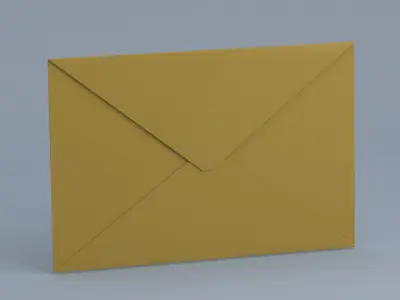 Envelope White and Brown 3D model
