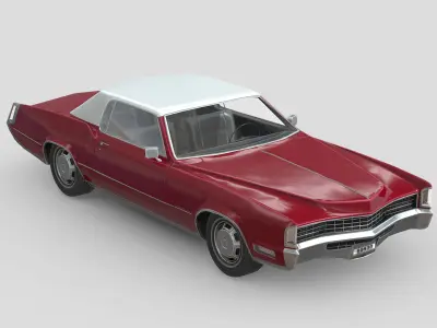 Cadillac Eldorado Fleetwood 1967 Low-poly 3D model