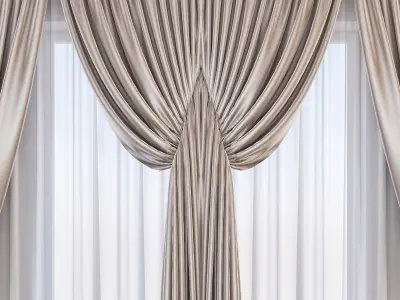 Set 60 Curtains 3D model