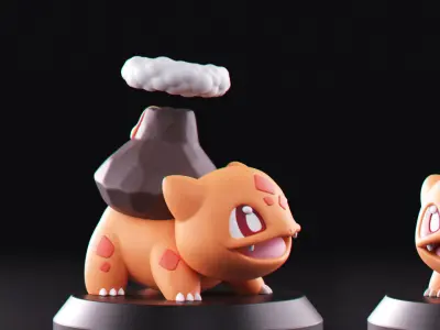 Pokemon - Fire Bulbasaur 3D print model