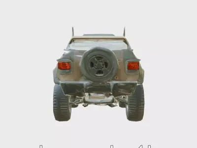 Mountain Taxi SUV Camouflage Off-Roader Low-poly 3D model