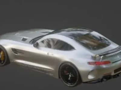 MercedesCar Low-poly 3D model