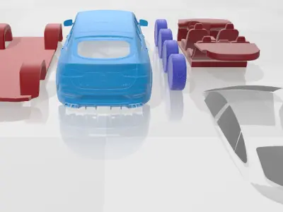 Mercedes Benz GLE63S AMG Coupe 2024 - Separate Parts STL Model 3D print model