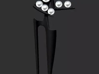 Vertical Human Floor Lamp - - -  Lampadaire Humain Vertical 3D model
