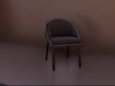 Modern Luxury Dining Chair High-Quality 3D Model Low-poly 3D model