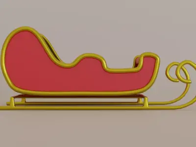 Christmas Sledge 3D model