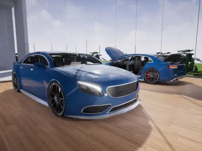 Generic Small 4 Door Sedan Low-poly 3D model