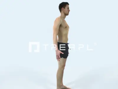 Virtue B Beach Animated Rigged Sports Man Low-poly 3D model