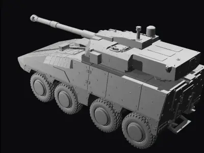 Boxer 8x8 with 105mm turret 3D print model