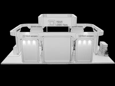 Booth Exhibition Stand a593c 3D model