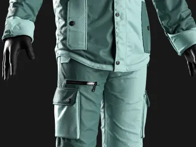 Jackets and Pants Snowboarding  Clo3D  OBJ Vol02 3D model