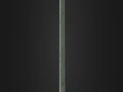 Old Retro Futuristic Street Light  Low-poly 3D model