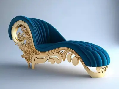 Chaise Royale Royal Chaise Lounge 3D model