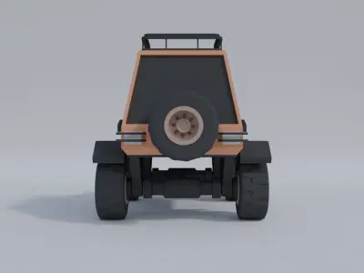 Low-poly car model off road vehicle Low-poly 3D model