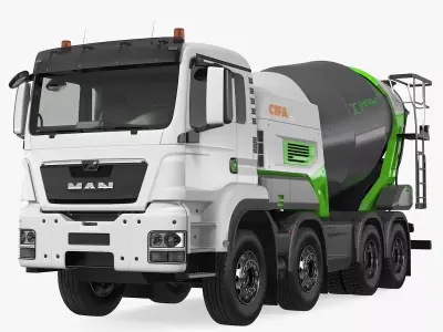 Energya E9 Truck Hybrid Mixer Rigged 3D model
