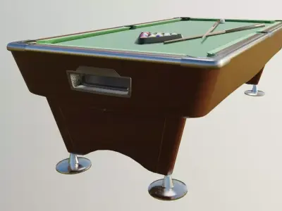 pool table Low-poly 3D model