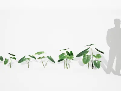 Realistic Plant 01 - UE4 Asset and FBX Files Low-poly 3D model