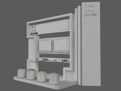 Booth Exhibition Stand a443c  3D model