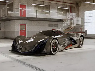 Mazda furai 2008 - Car Racing Low-poly 3D model