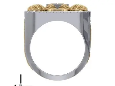 Scottish Rite 32 Degree Masonic Ring 3D print model