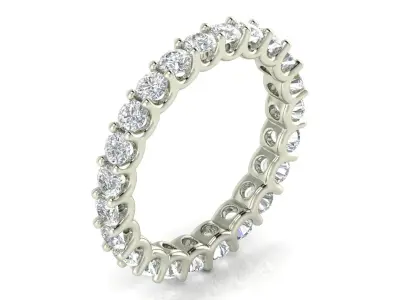 U Shaped Eternity Ring 2 point 6 mm stone size swiss 12 and EU52 3D print model