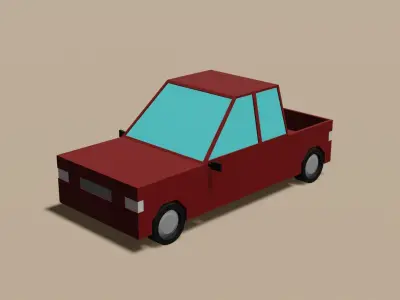 Lowpoly Cars Pack Free low-poly 3D model