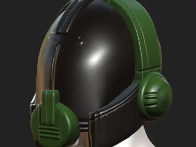 Helmet plastic mask protection pollution ball shaped Low-poly 3D model