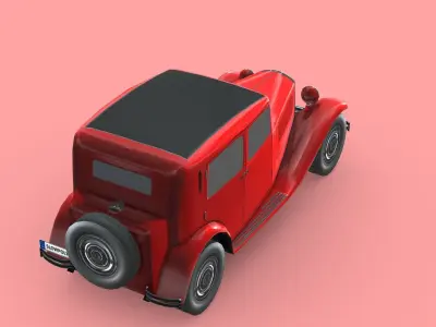 Lancia Augusta 1933 Low-poly 3D model
