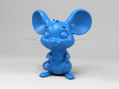 Cartoon mouse figure 3D print model