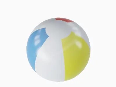 Beach Ball 02 Low-poly 3D model