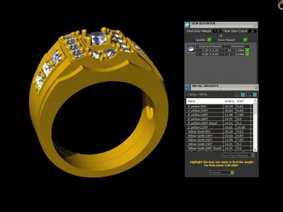 Ring Men D28 3D print model