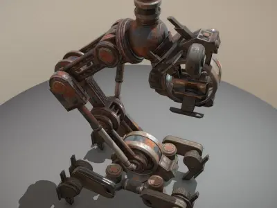 Blender Game Engine Mech Neck Walker Free low-poly 3D model