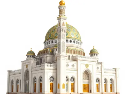 Ornate Mosque Architecture Model Pack Low-poly 3D model