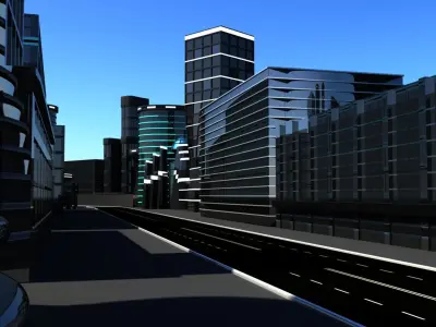 Racing Game Track Low-poly 3D model