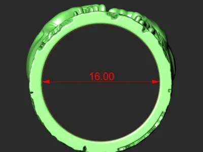 SET OF 13 SIZES  WEDDING RINGS THE CREATION OF ADAM 3D print model