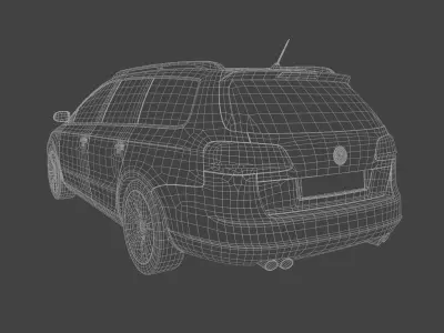 volkswagen passat Low-poly 3D model