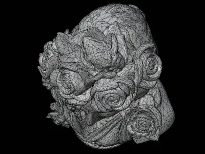 Female Statue Bust 3D model
