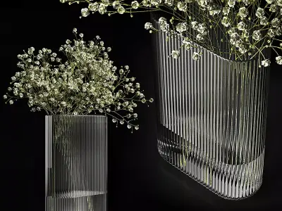 A bouquet of gypsophila 3D model