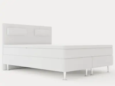 Meja Bed Package 160x200cm Light Gray With Neck Pillow Low-poly 3D model
