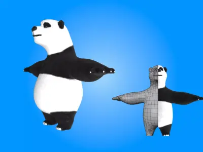 3d Panda Character 3D model
